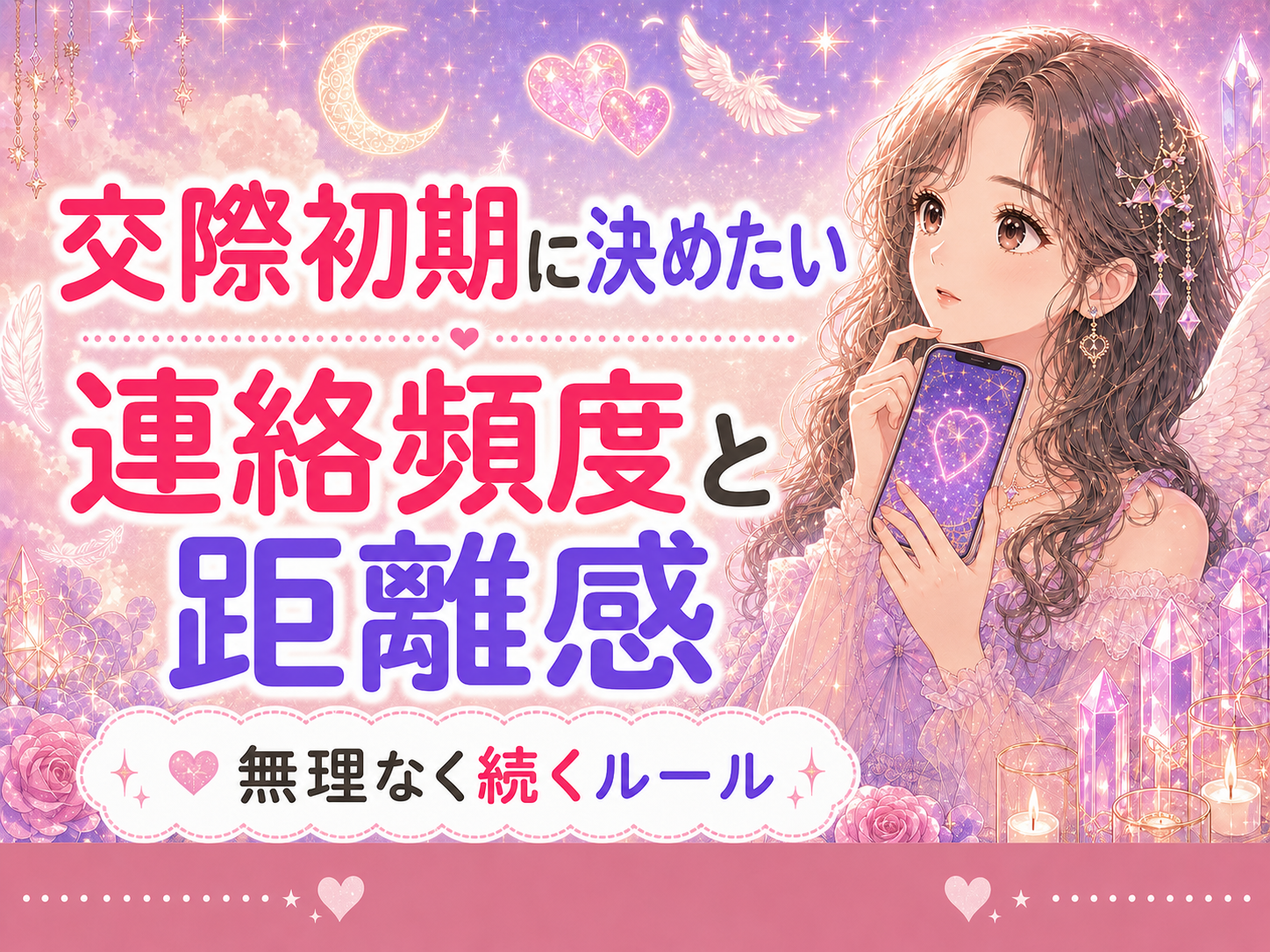 交際初期に決めておきたい連絡頻度と距離感｜無理なく続くルール