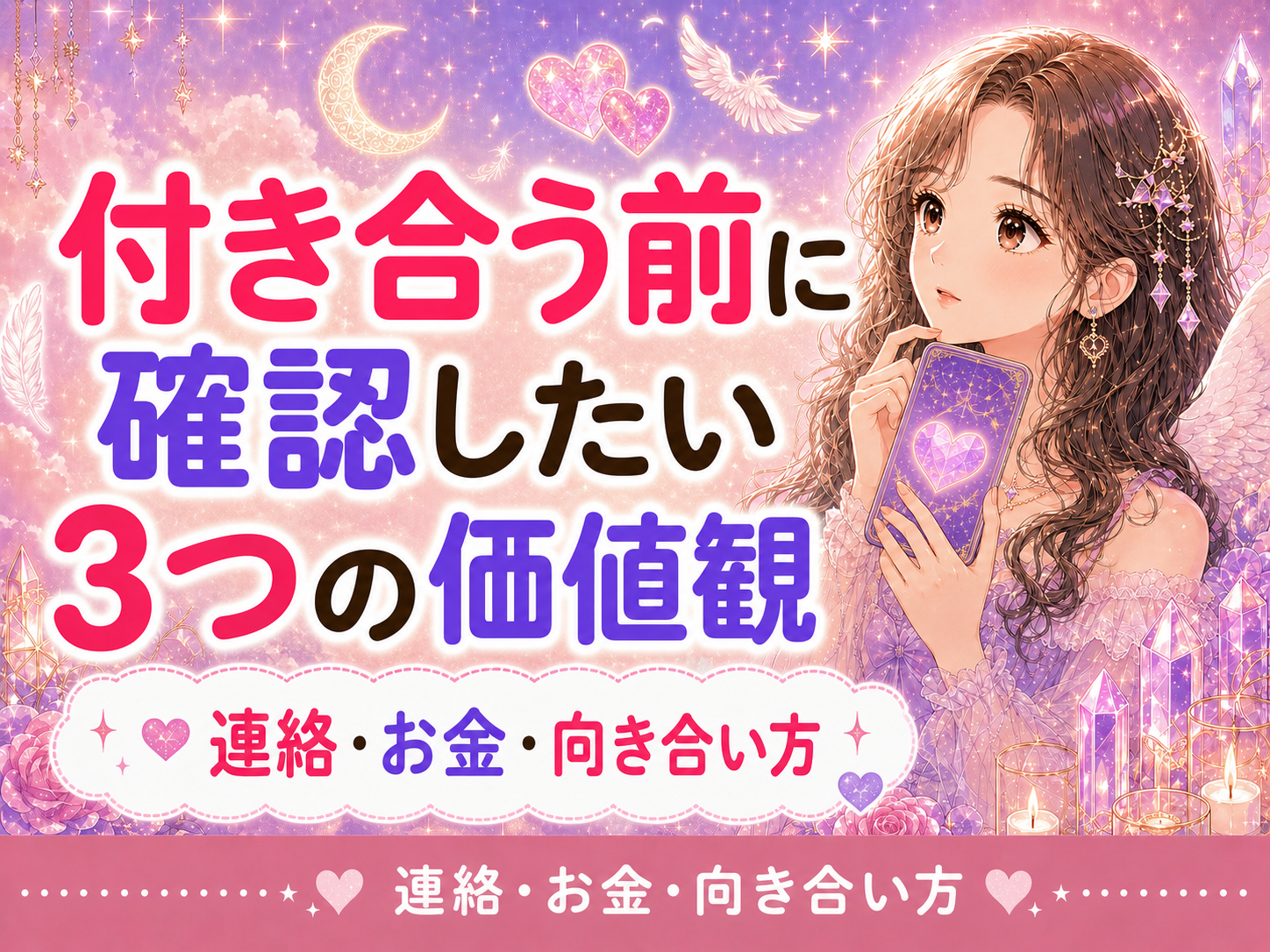 付き合う前に確認したい3つの価値観｜連絡・お金・向き合い方