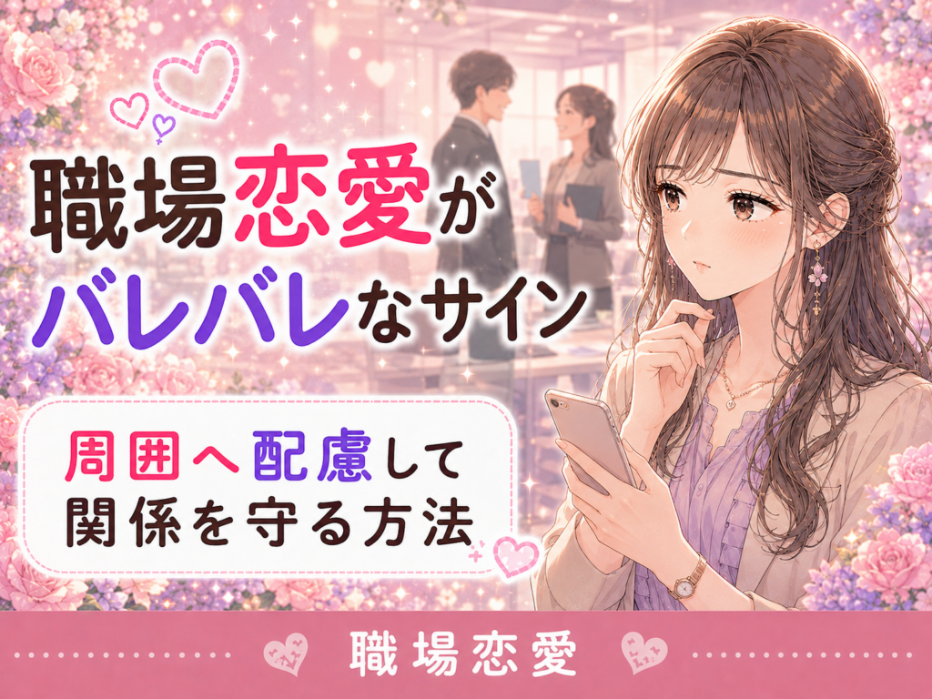 職場恋愛がバレバレなサイン｜周囲へ配慮しながら関係を守る方法