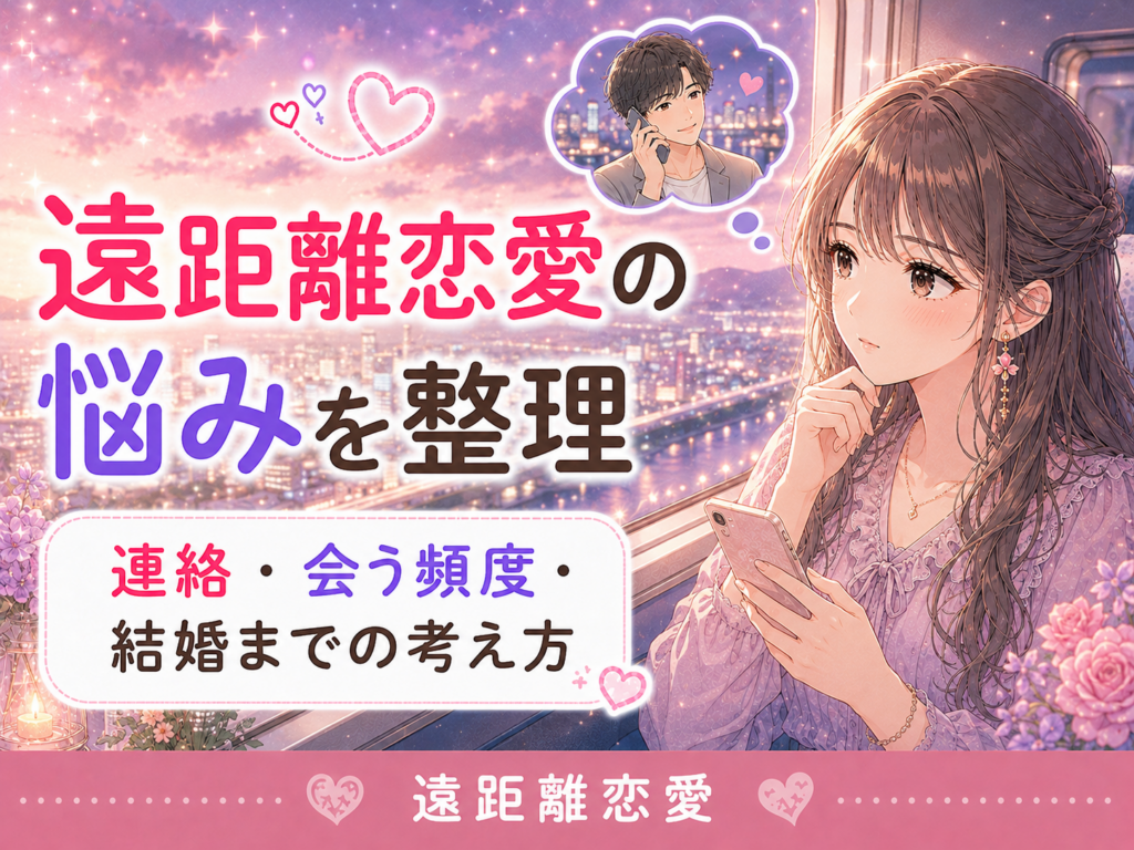 遠距離恋愛の悩みを整理｜連絡頻度・会う頻度・結婚までの考え方