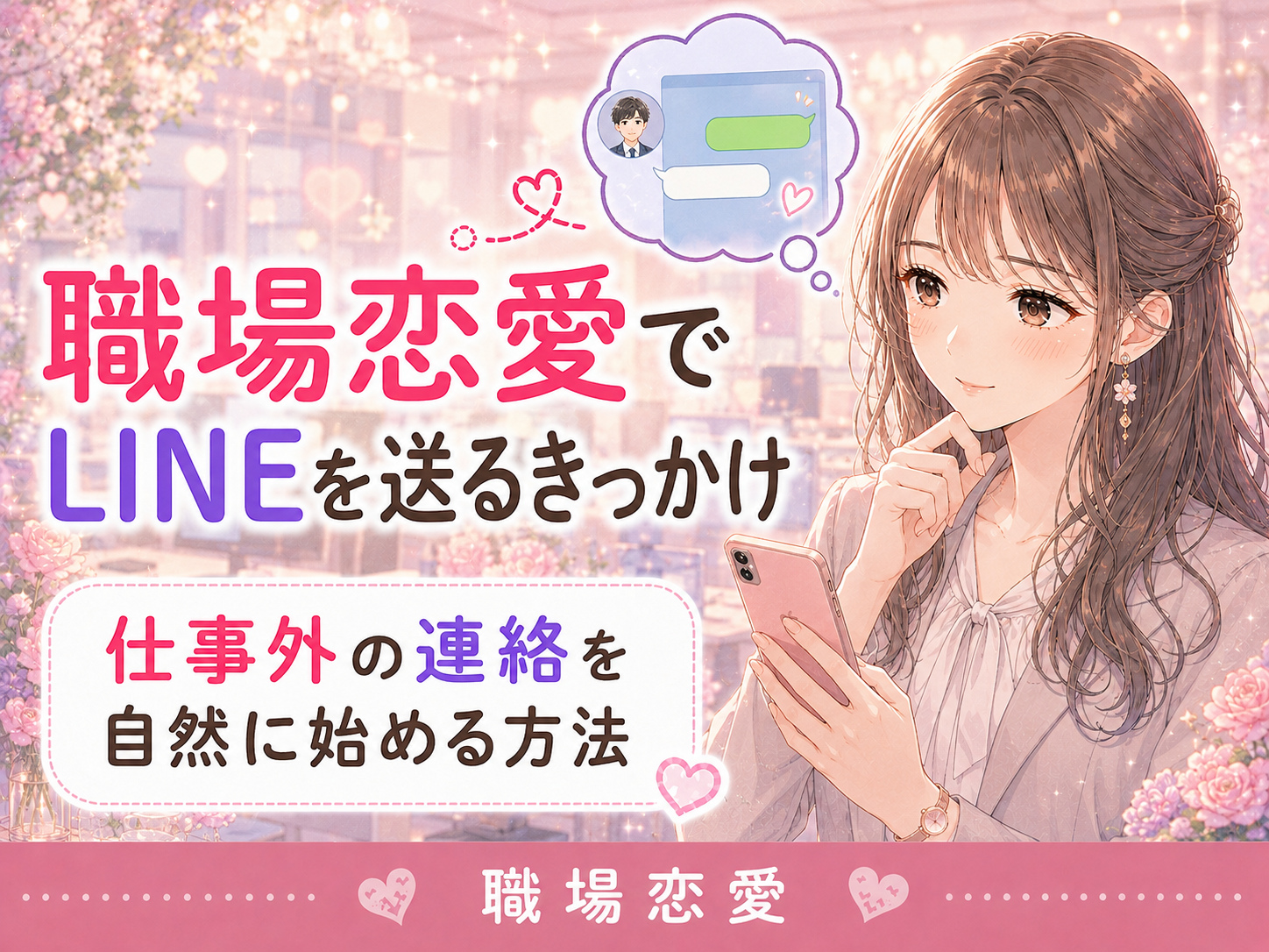 職場恋愛でLINEを送るきっかけ｜仕事外の連絡を自然に始める方法
