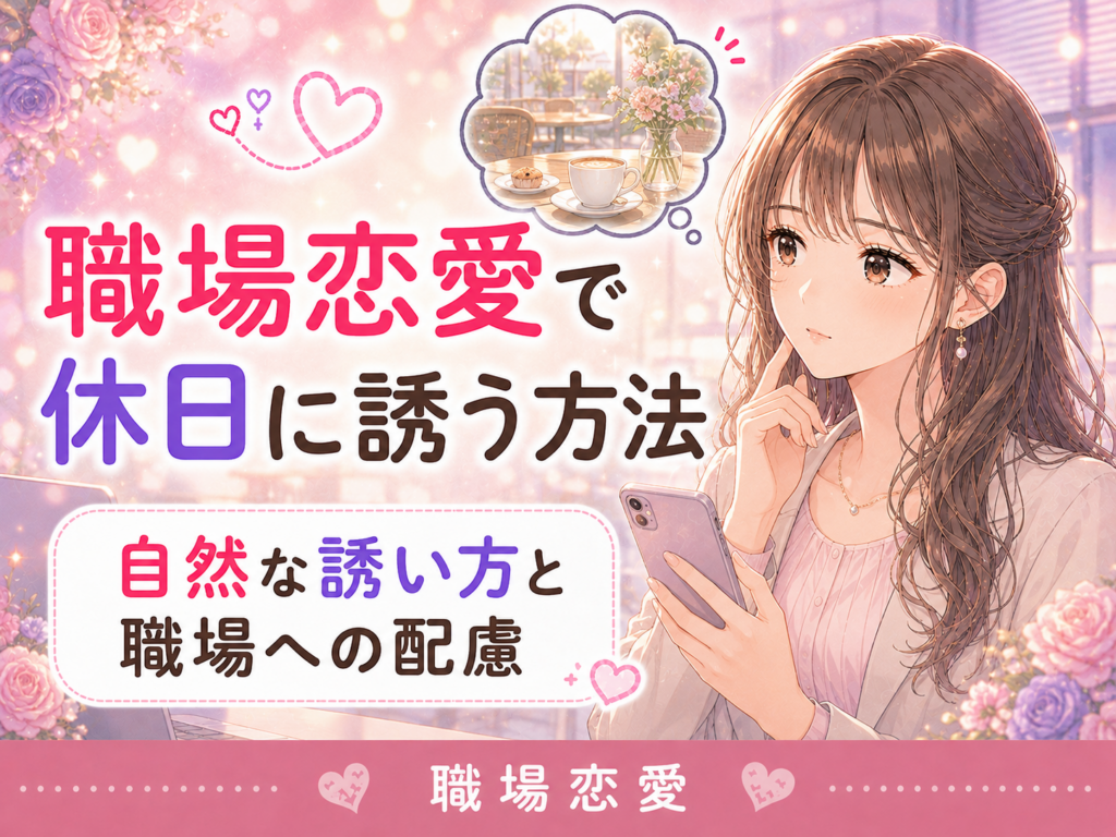 職場恋愛で休日に誘う方法｜断りやすい誘い方と職場での配慮