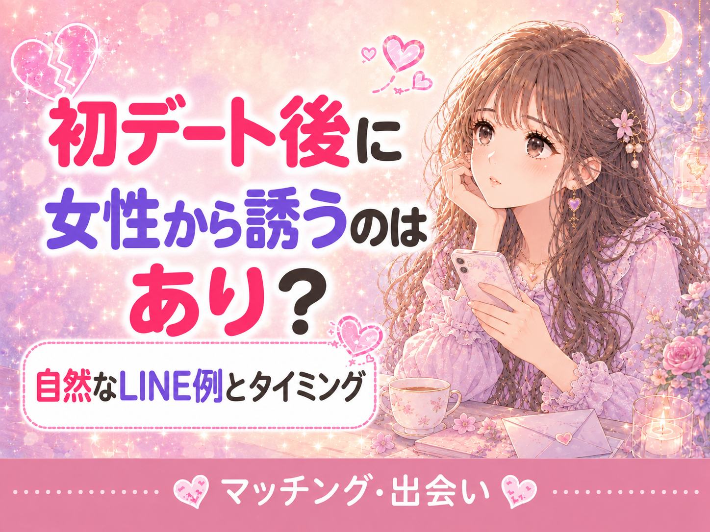マッチングアプリの初デート後に女性から誘うのはあり？自然なLINE例とタイミング